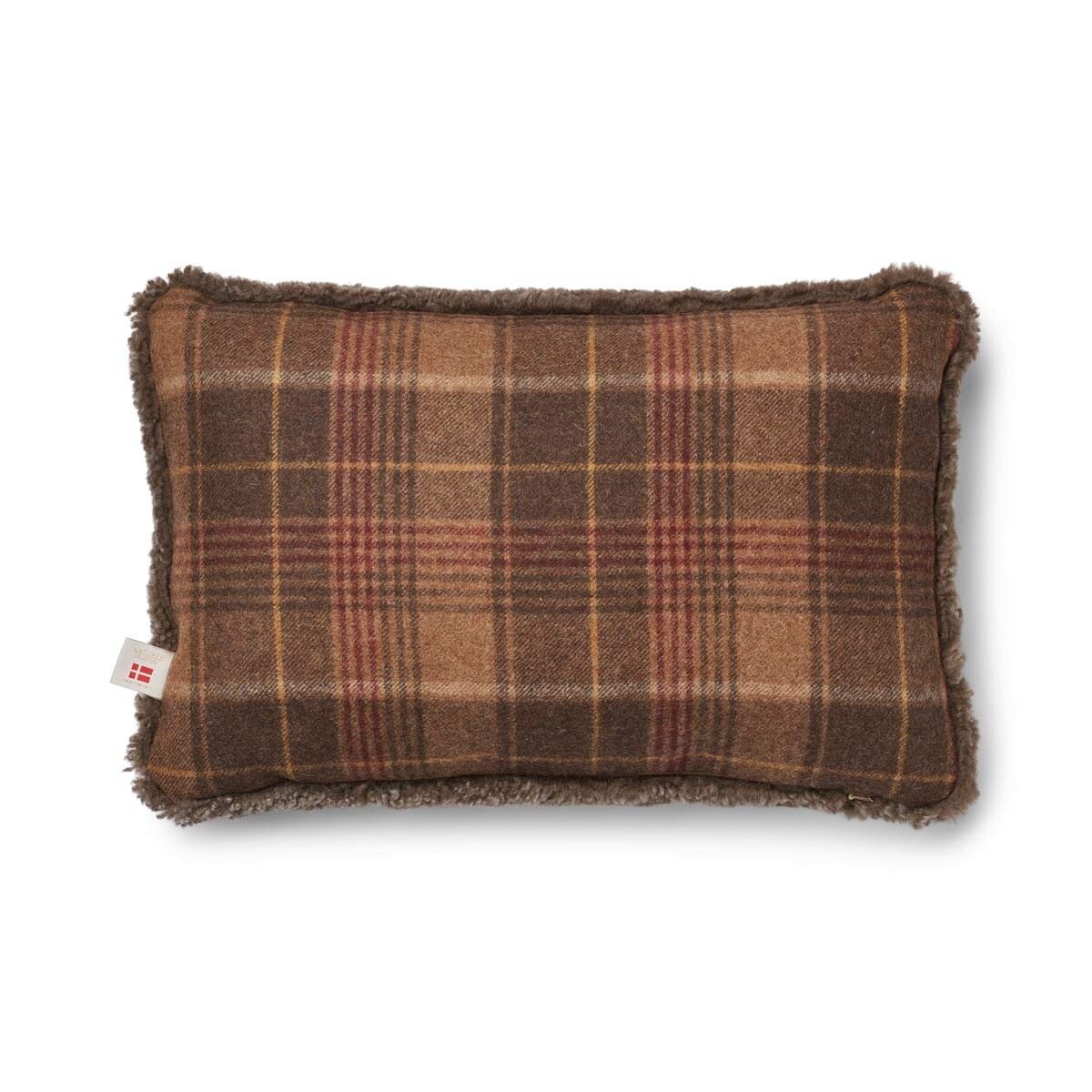 Coussin d'un côté | SW | 52x52 cm | 34x52 cm Cacao-Marron foncé/Taupe