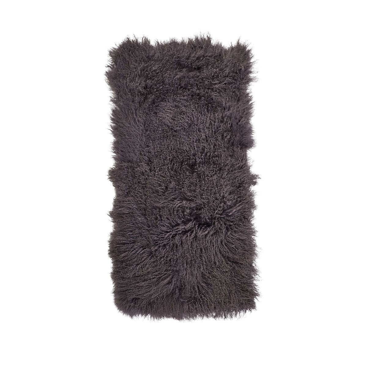 Plaid of Curly Sheepskin Steel