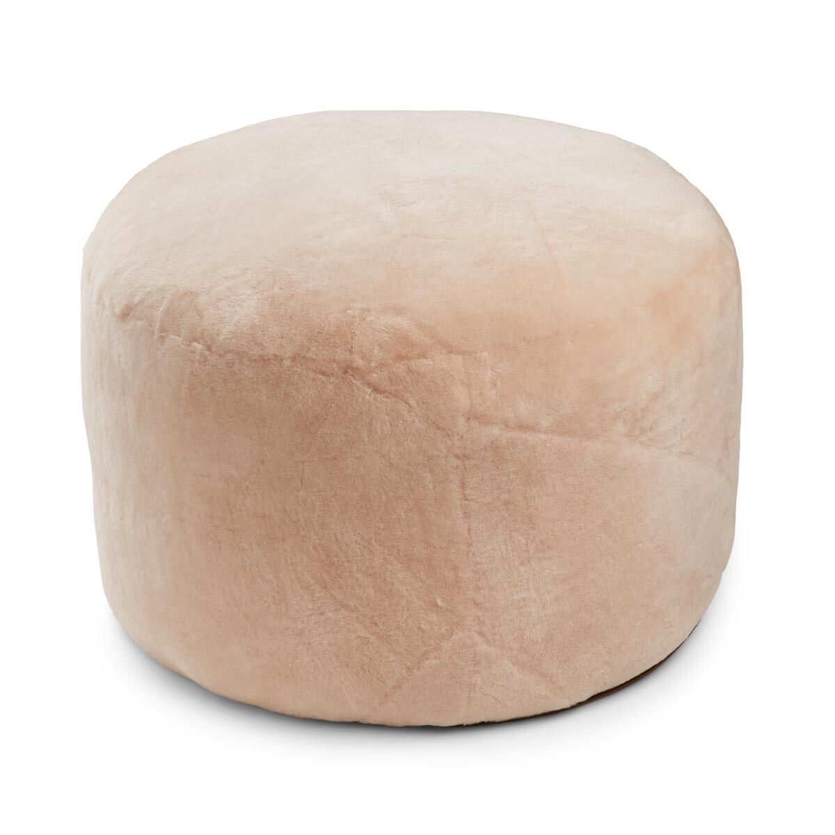 Pouf rond style mocassin | Ø55 × H46 cm