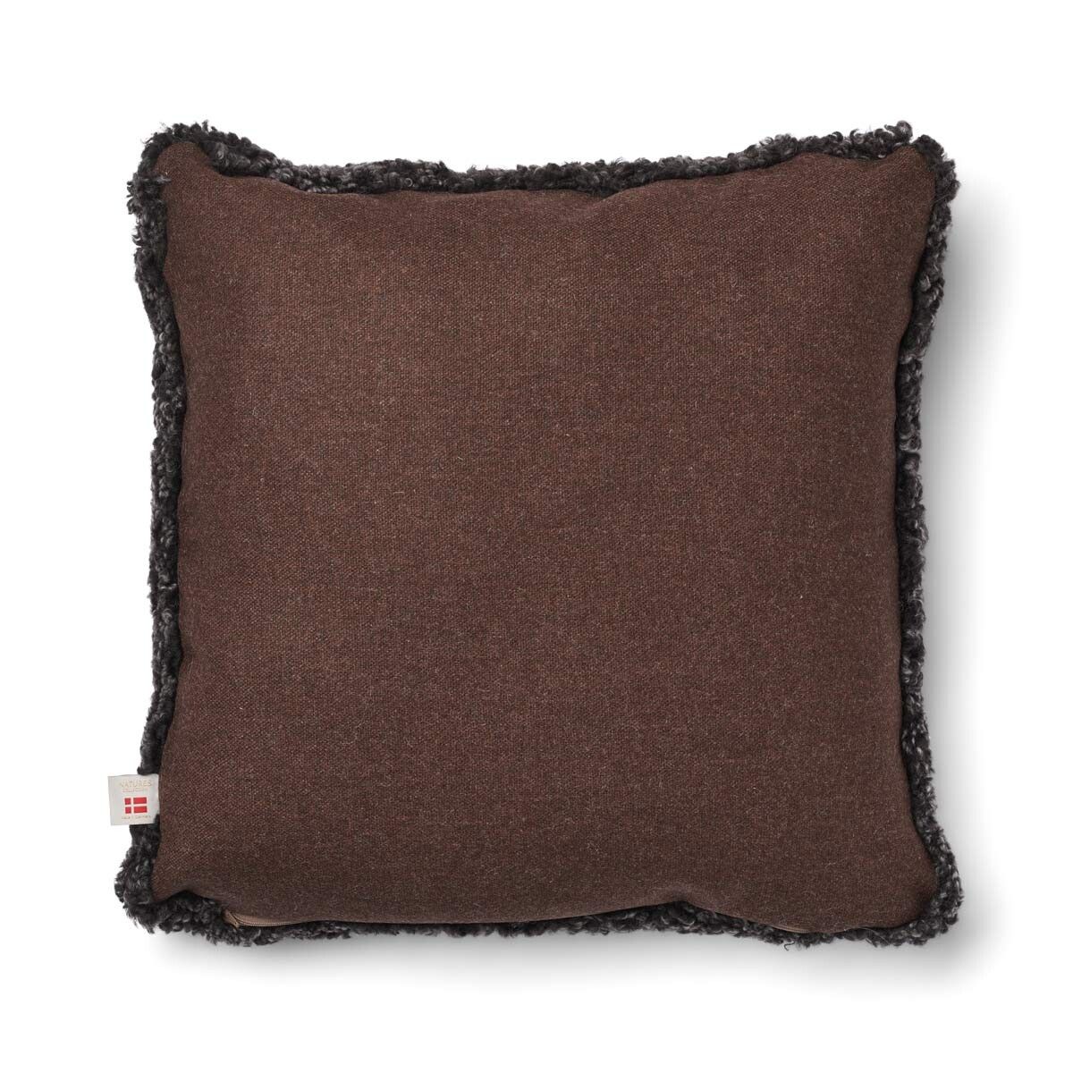 Coussin en laine courte de mouton - 52x52 cm