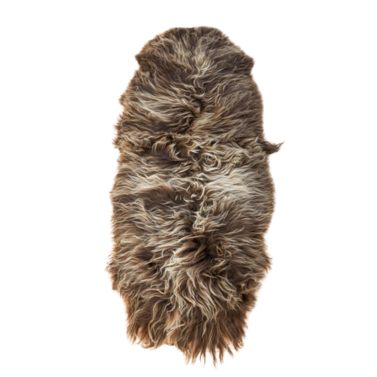 Peau de mouton islandaise | Laine longue | 180 cm Marron Rouillé