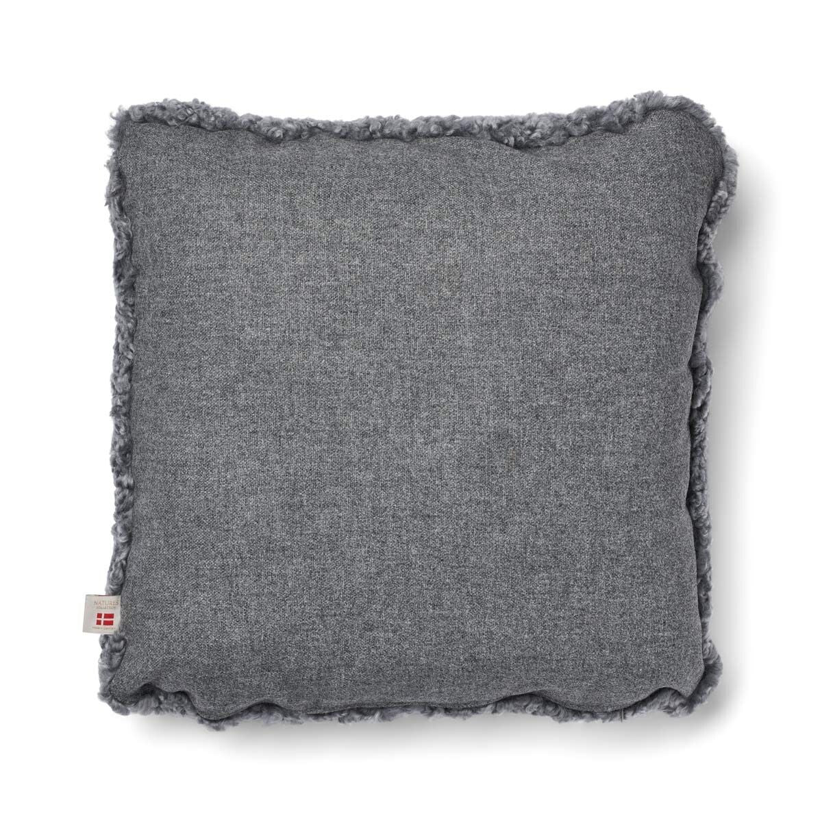 Coussin en laine courte de mouton - 52x52 cm