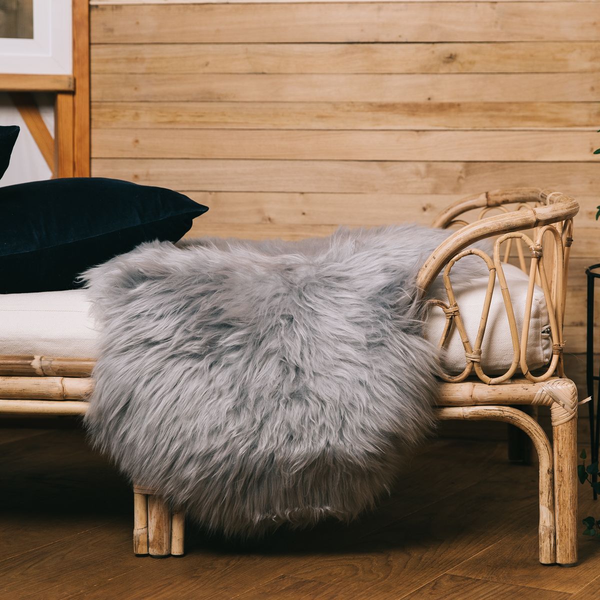 Tapis en peau de mouton mérinos | Laine longue | 90x60 cm Linge