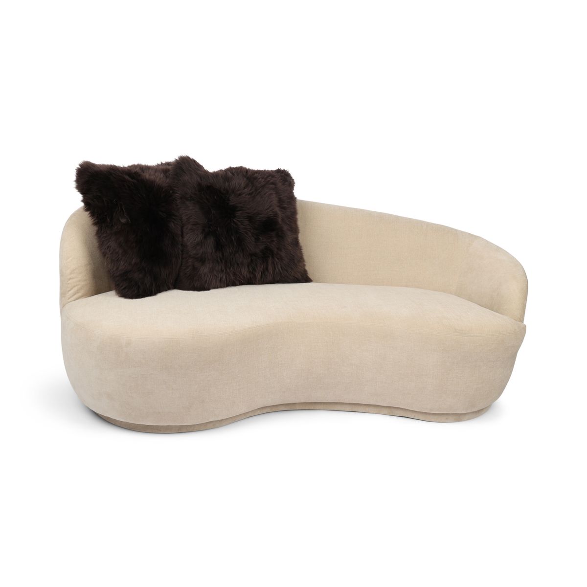 Housse de coussin de siège | Laine longue | Nouvelle-Zélande | 50,5 x 50,5 cm Chocolat