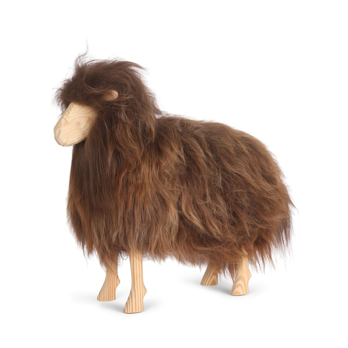 Mouton décoratif debout Signature | Petit Marron Rouillé