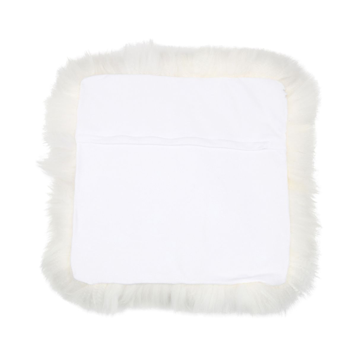 Housse de coussin de siège | Laine longue | Nouvelle-Zélande | 40x40 cm Ivoire