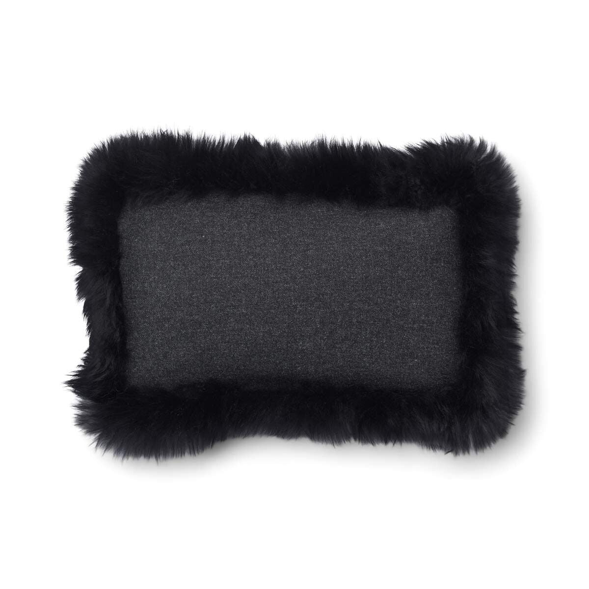 Coussin en laine | LW trim | 52x52 cm | 34x52 cm Fusain/Noir