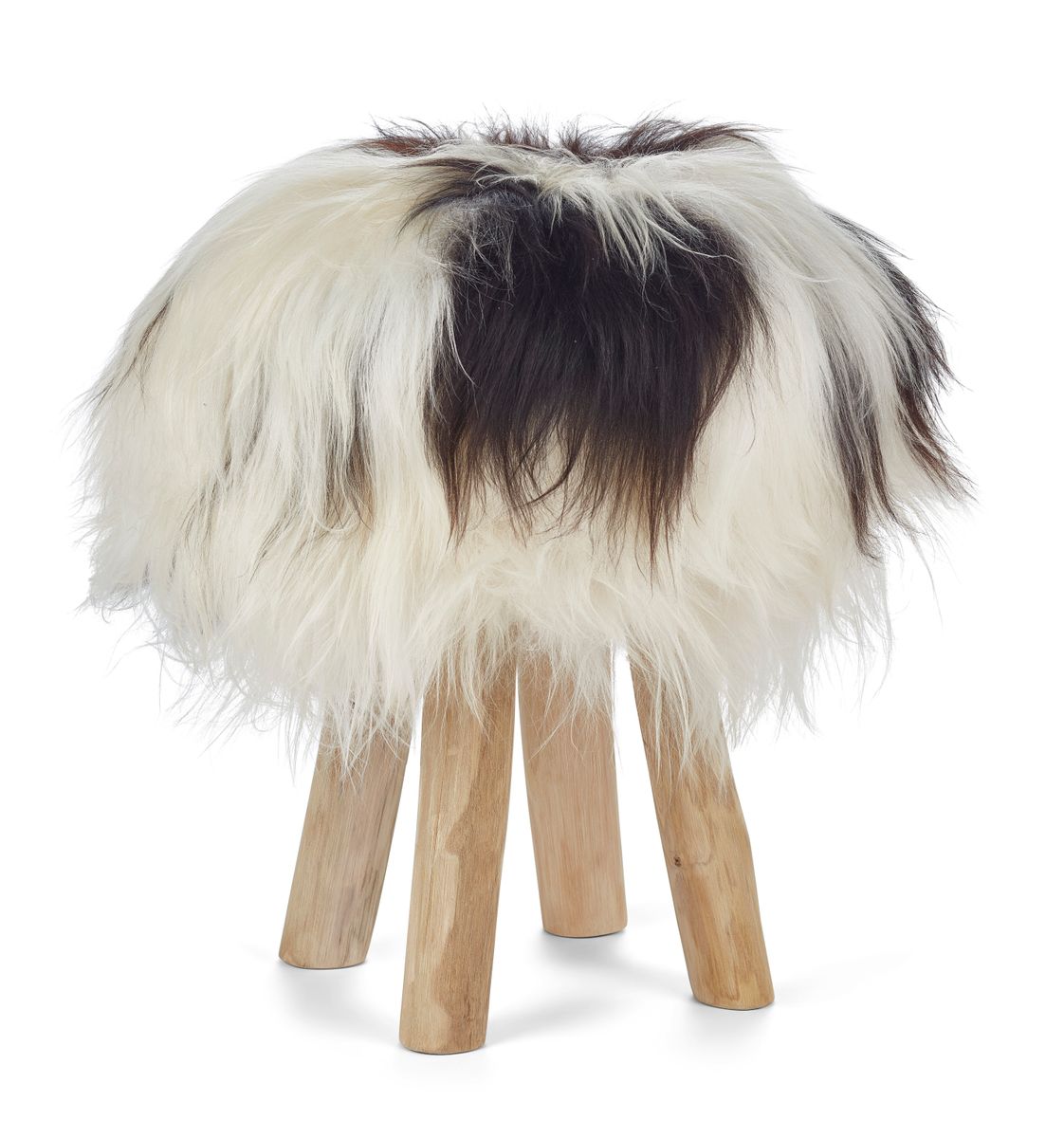 Dessus de tabouret en peau de mouton islandaise
