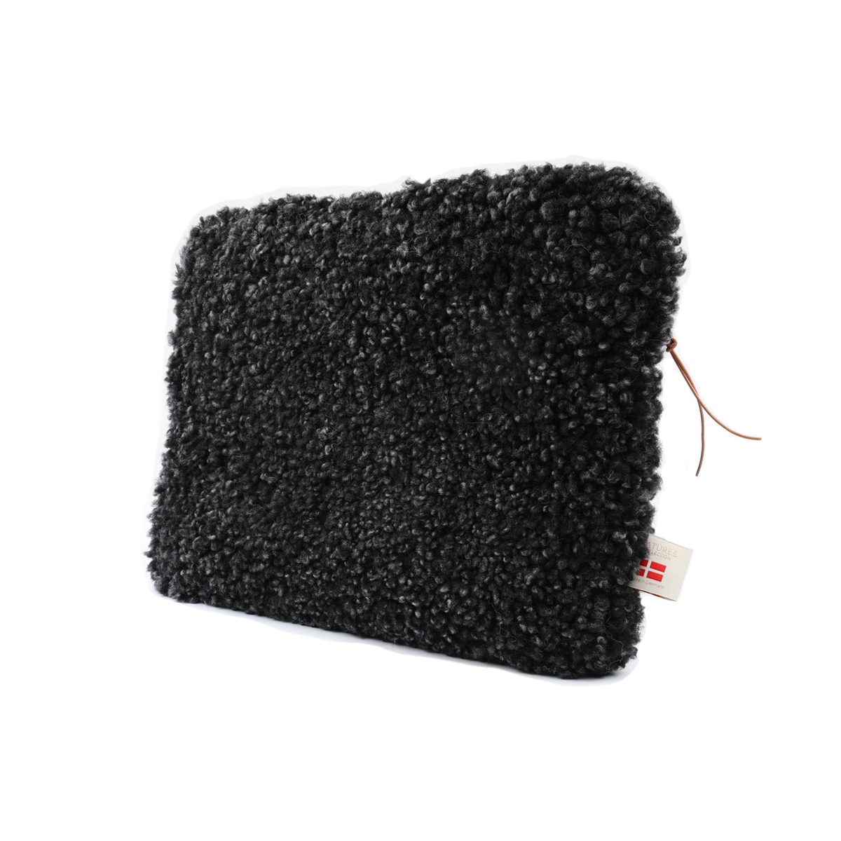 Housse d’ordinateur en peau de mouton | 36 × 28 cm Anthracite