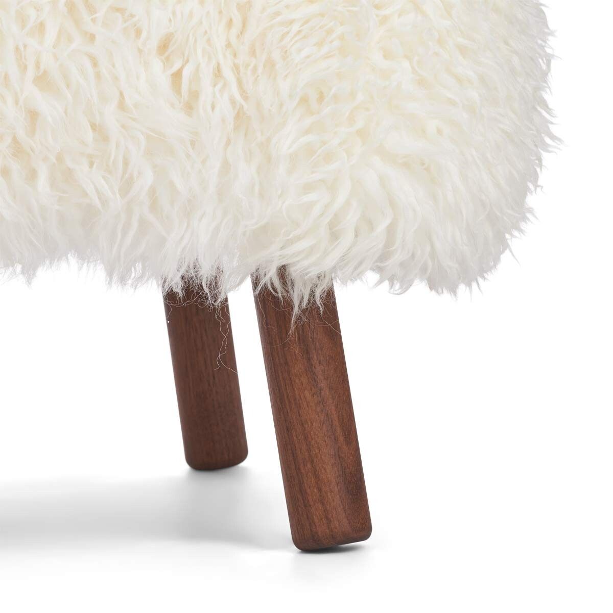 Fauteuil lounge Emil | Laine longue Blanche-Neige