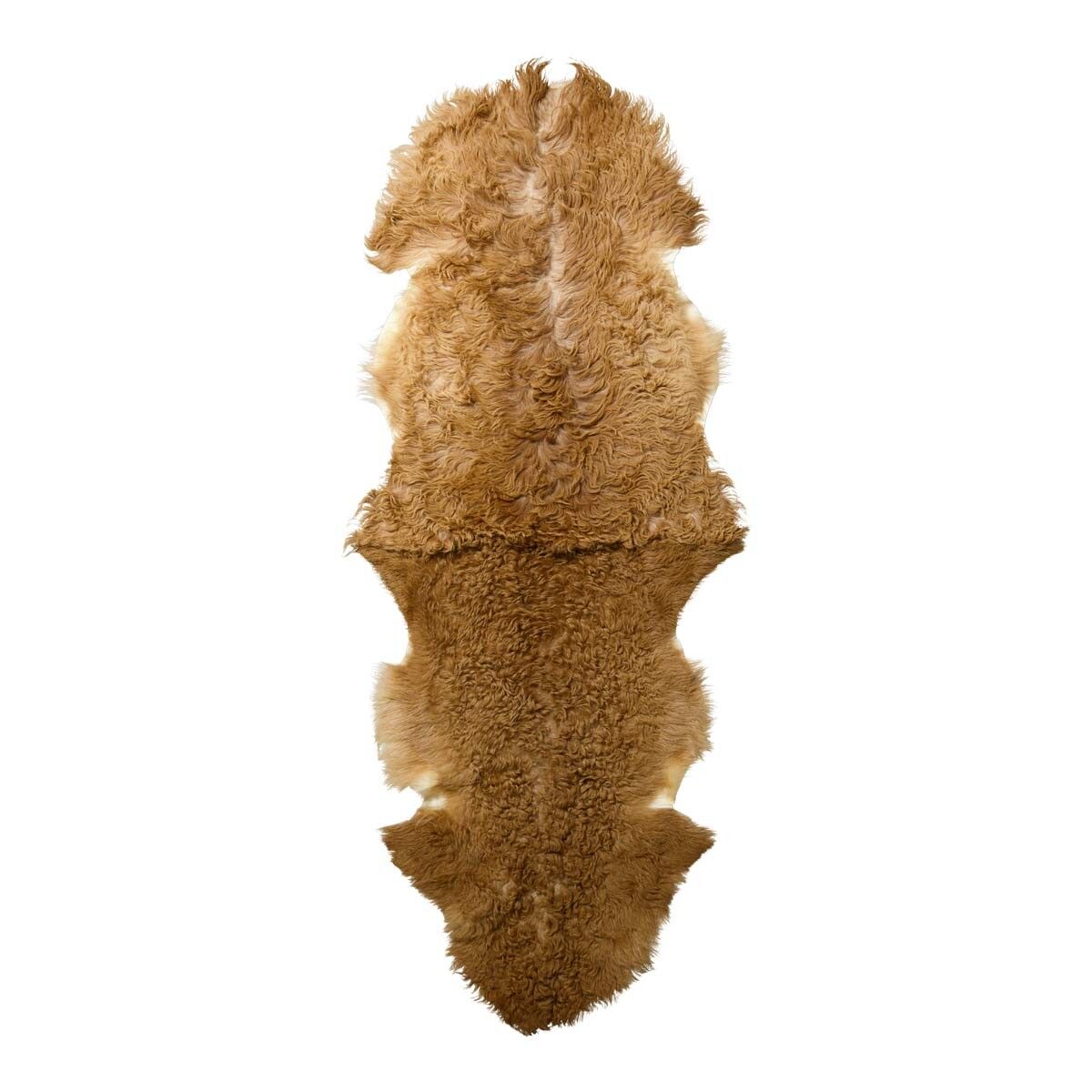 Peau d’agneau Toscana | Couleurs naturelles | 150 × 50 cm Teintes beige/brun