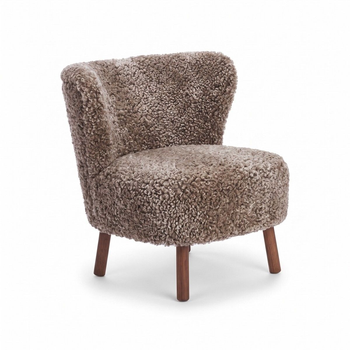 Fauteuil lounge Emil | Laine courte