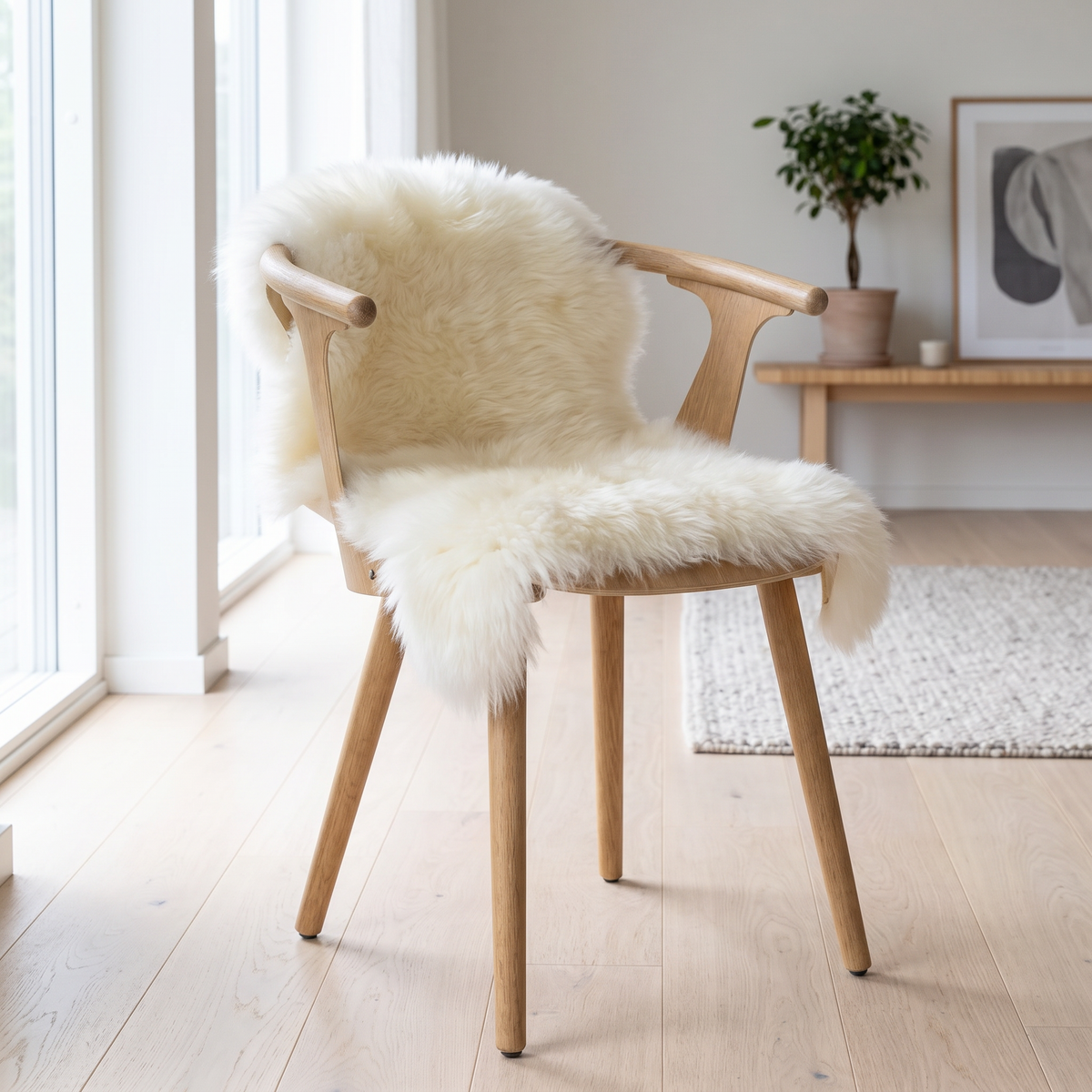 Peau de mouton de Nouvelle-Zélande | 70+ cm Ivoire