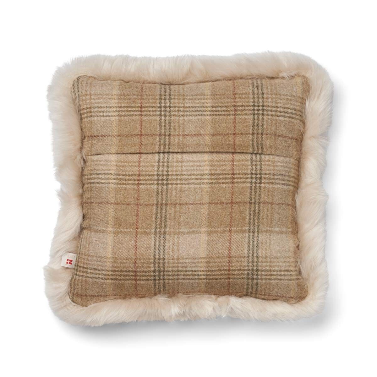 Coussin en laine | double face | garniture LW | 52x52 cm Sable-Beige/Pearl