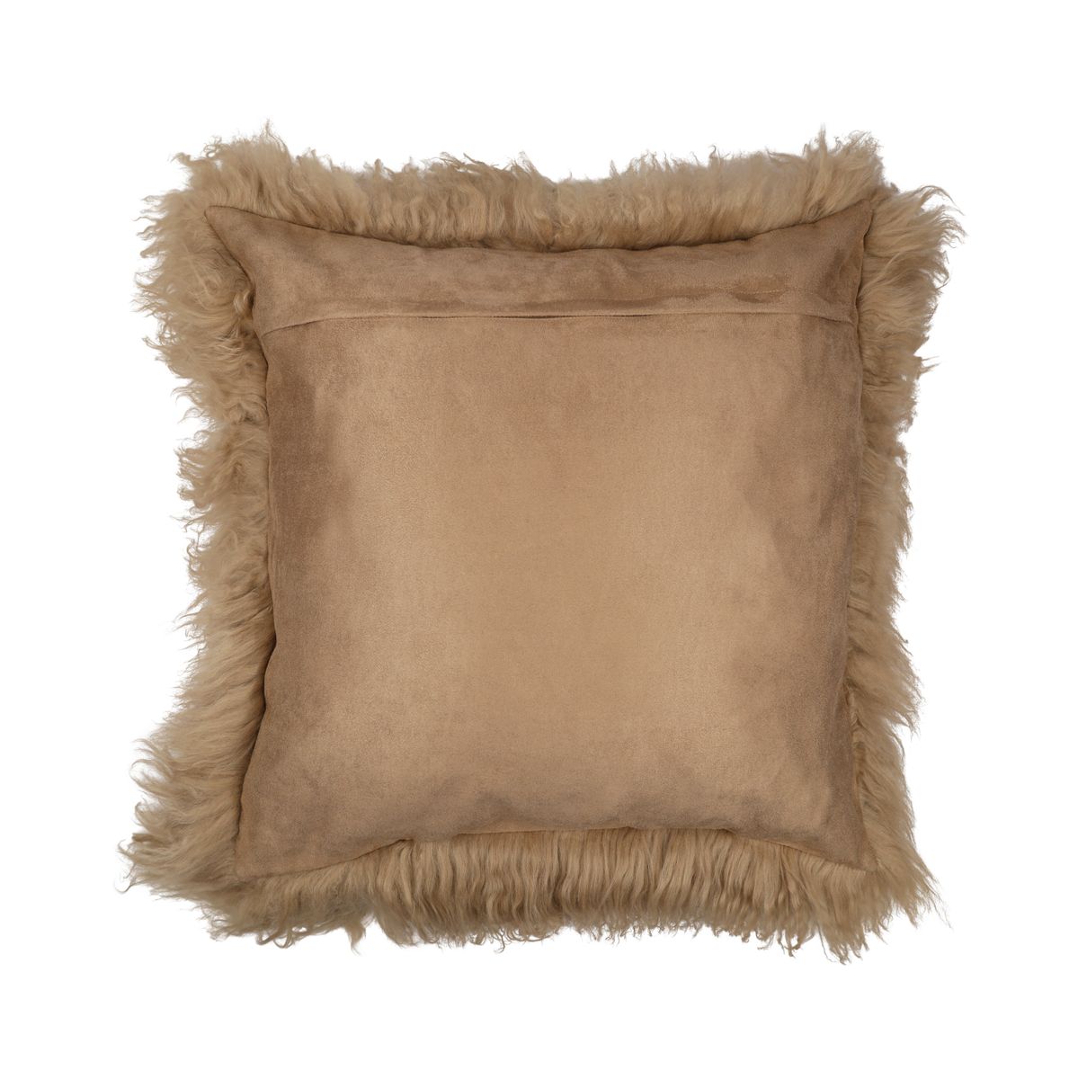 Coussin en peau de mouton tibétain | 50x50 cm Sable Taupe