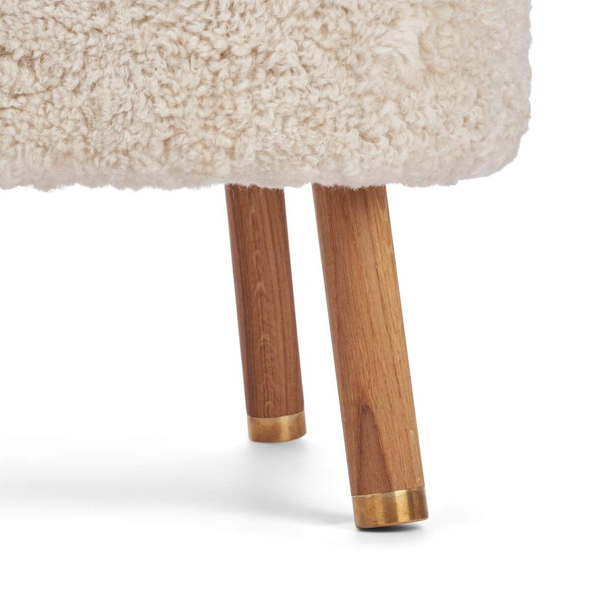 Fauteuil lounge Emil | Laine courte Perle