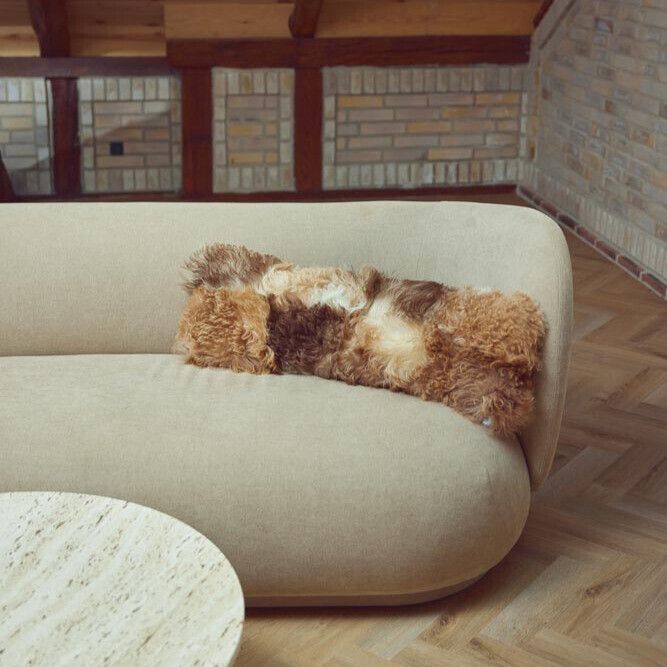Coussin Tigrado Lamb | double face Noir/Mélange de Blanc