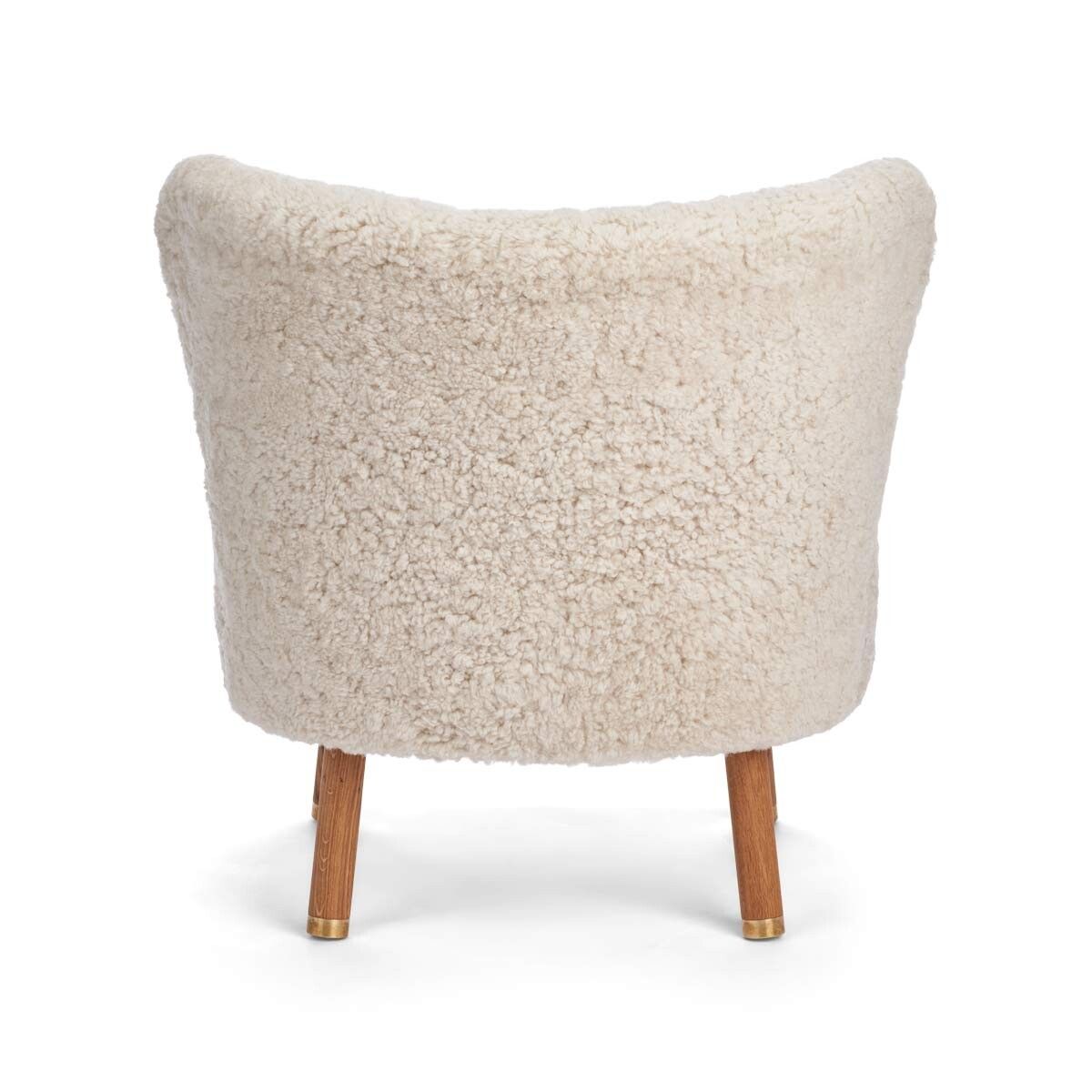 Fauteuil lounge Emil | Laine courte Perle
