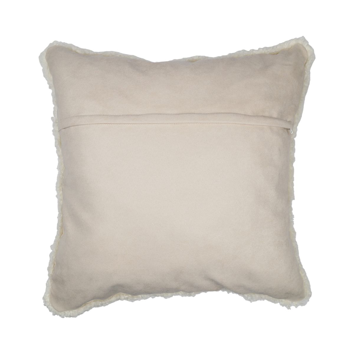Coussin en peau de mouton | Laine courte | Nouvelle-Zélande | 50x50 cm Blanc