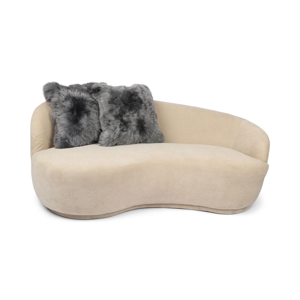 Housse de coussin de siège | Laine longue | Nouvelle-Zélande | 50,5 x 50,5 cm Acier