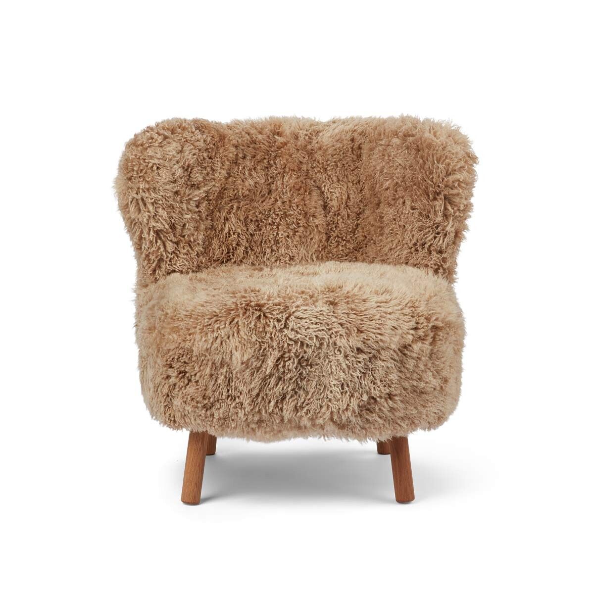 Fauteuil lounge Emil | Laine longue Miel