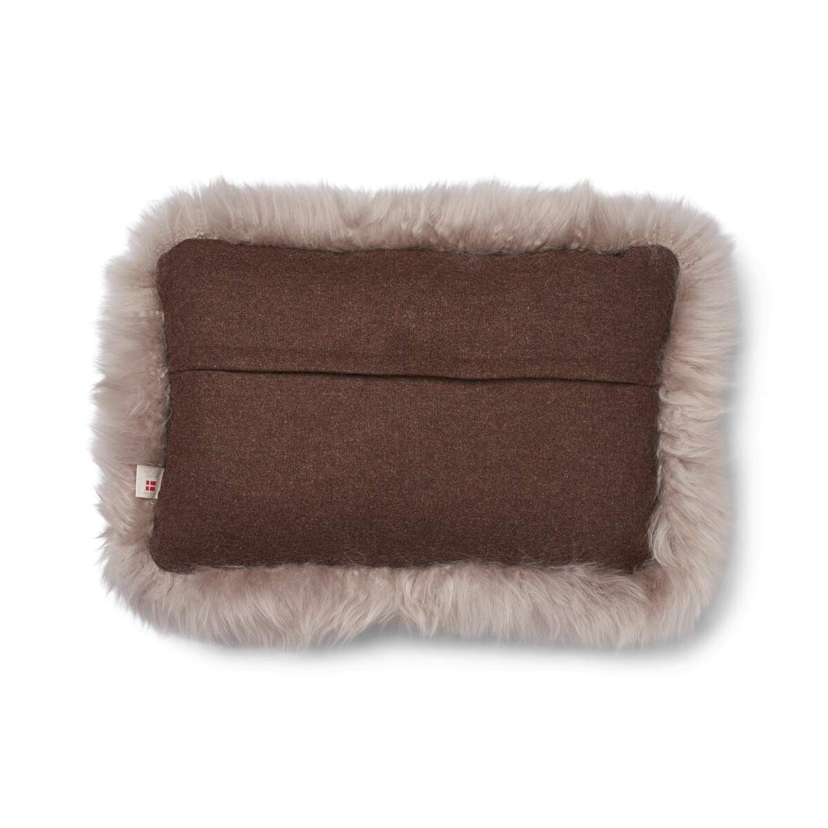 Coussin en laine | LW trim | 52x52 cm | 34x52 cm Marron/Colombe