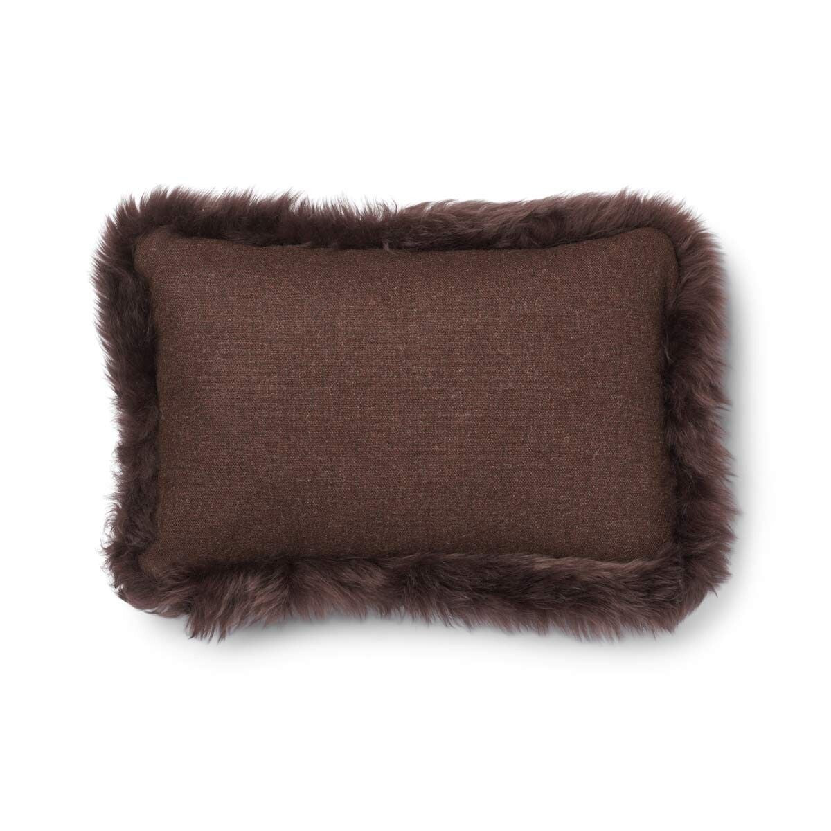 Coussin en laine | LW trim | 52x52 cm | 34x52 cm Chocolat