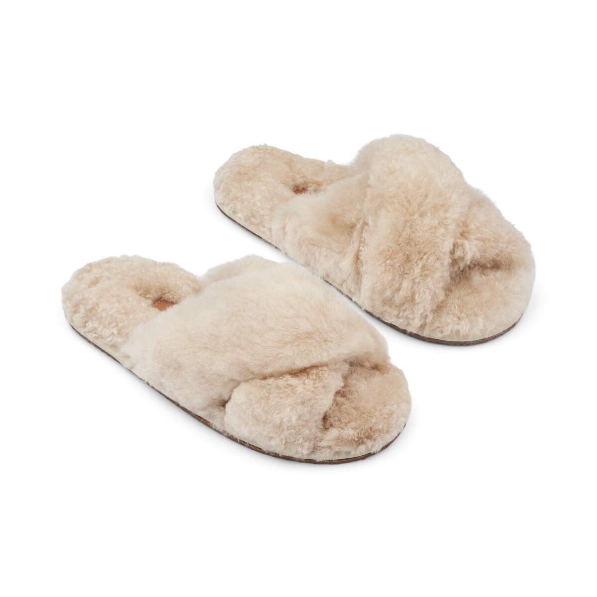 Chaussons croisés en alpaga