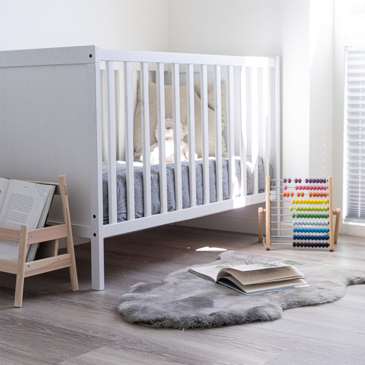 Peau de mouton pour bébé | Laine courte | Nouvelle-Zélande Gris Léger