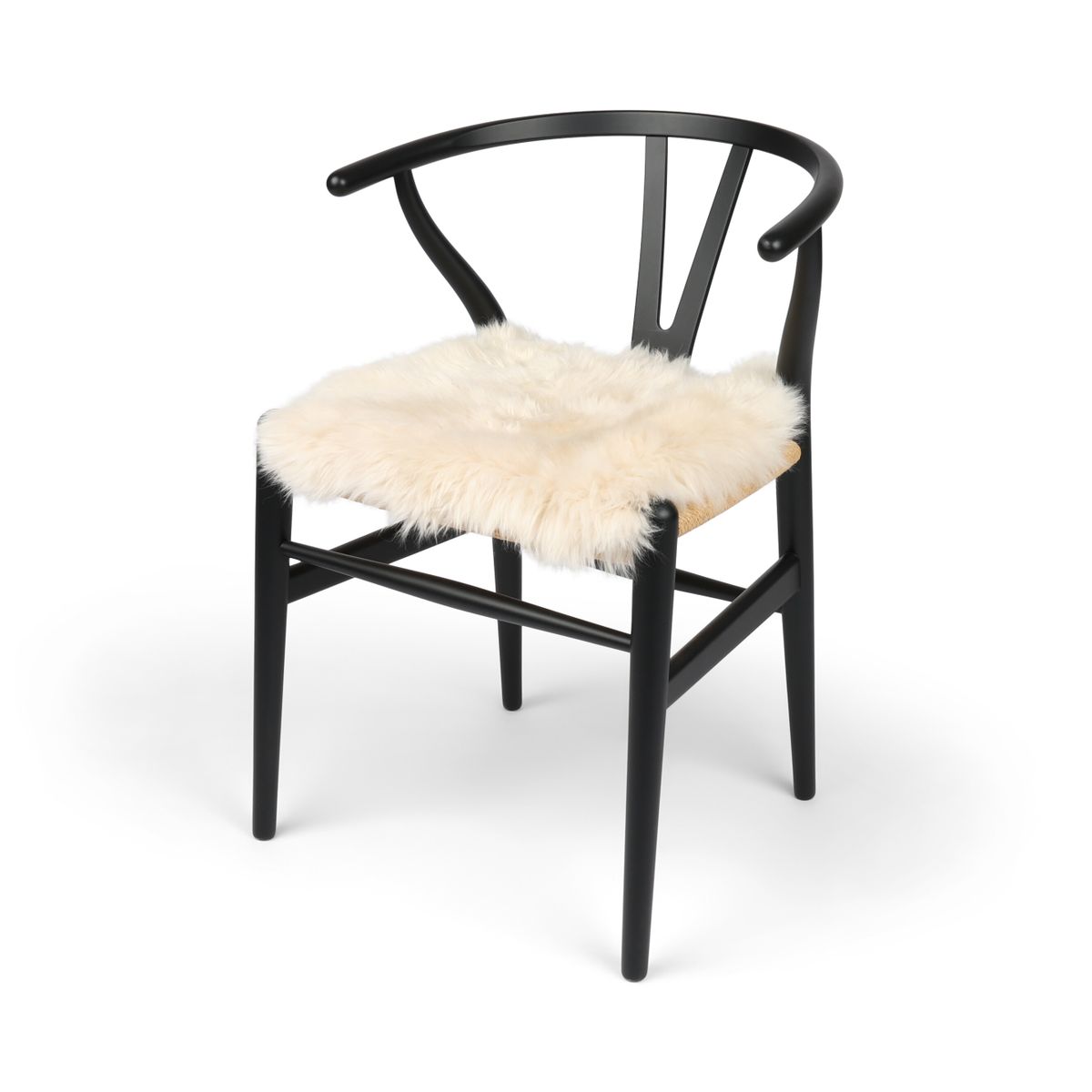 Dessus de siège avec envers | Laine longue | Nouvelle-Zélande | 40 × 40 cm Linge