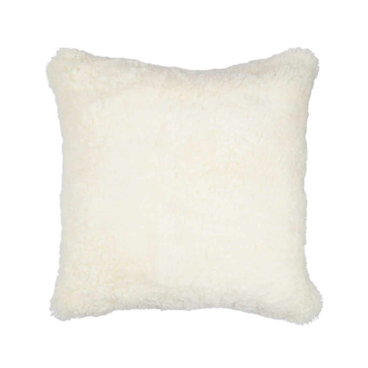 Coussin en peau de mouton | Laine courte | Nouvelle-Zélande | 40x40 cm Blanc