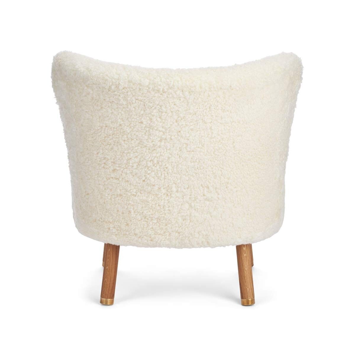 Fauteuil lounge Emil | Laine courte Ivoire