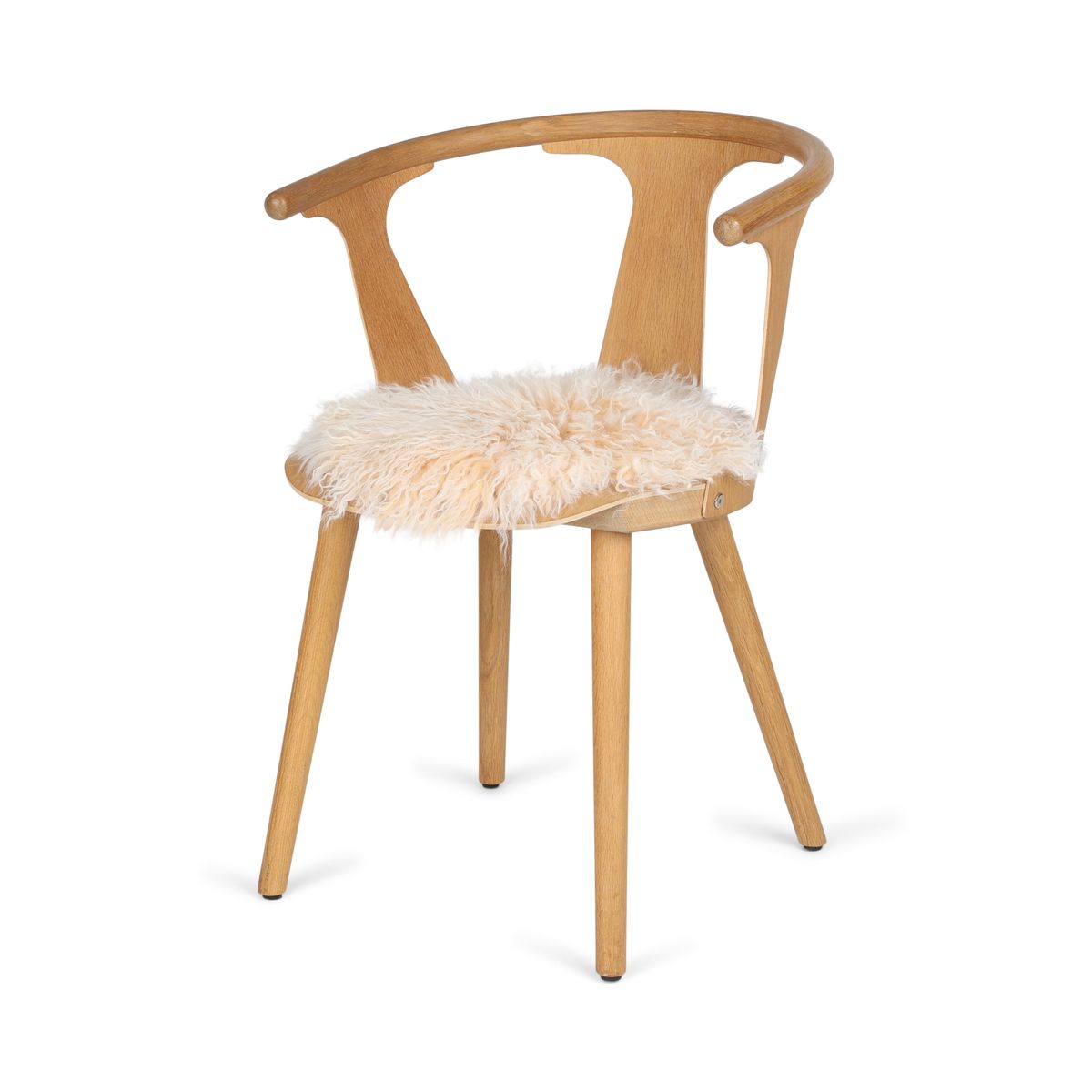 Dessus de siège | Laine longue | Ø34 cm