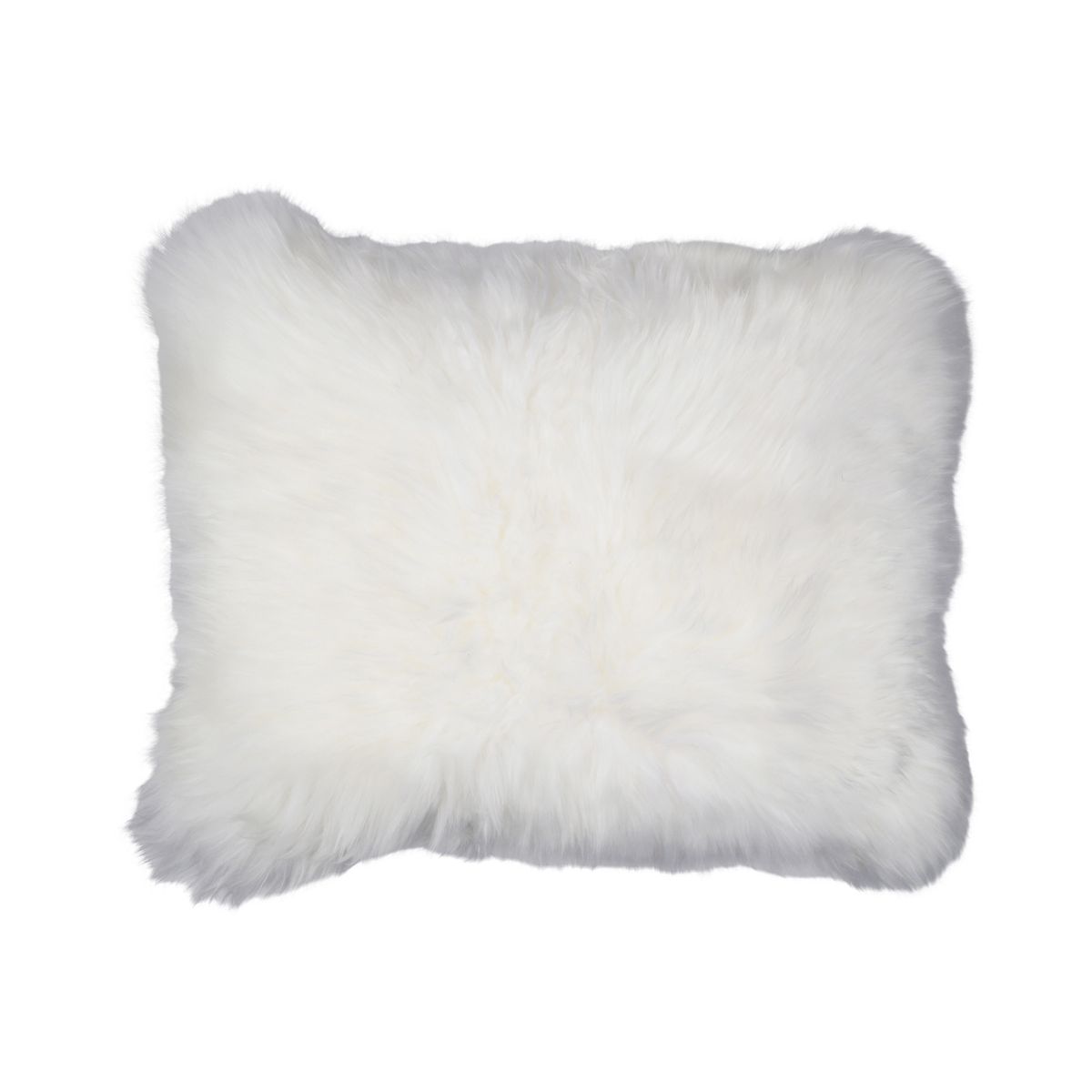 Coussin en peau de mouton | Laine longue | Nouvelle-Zélande | 35x45 cm Ivoire