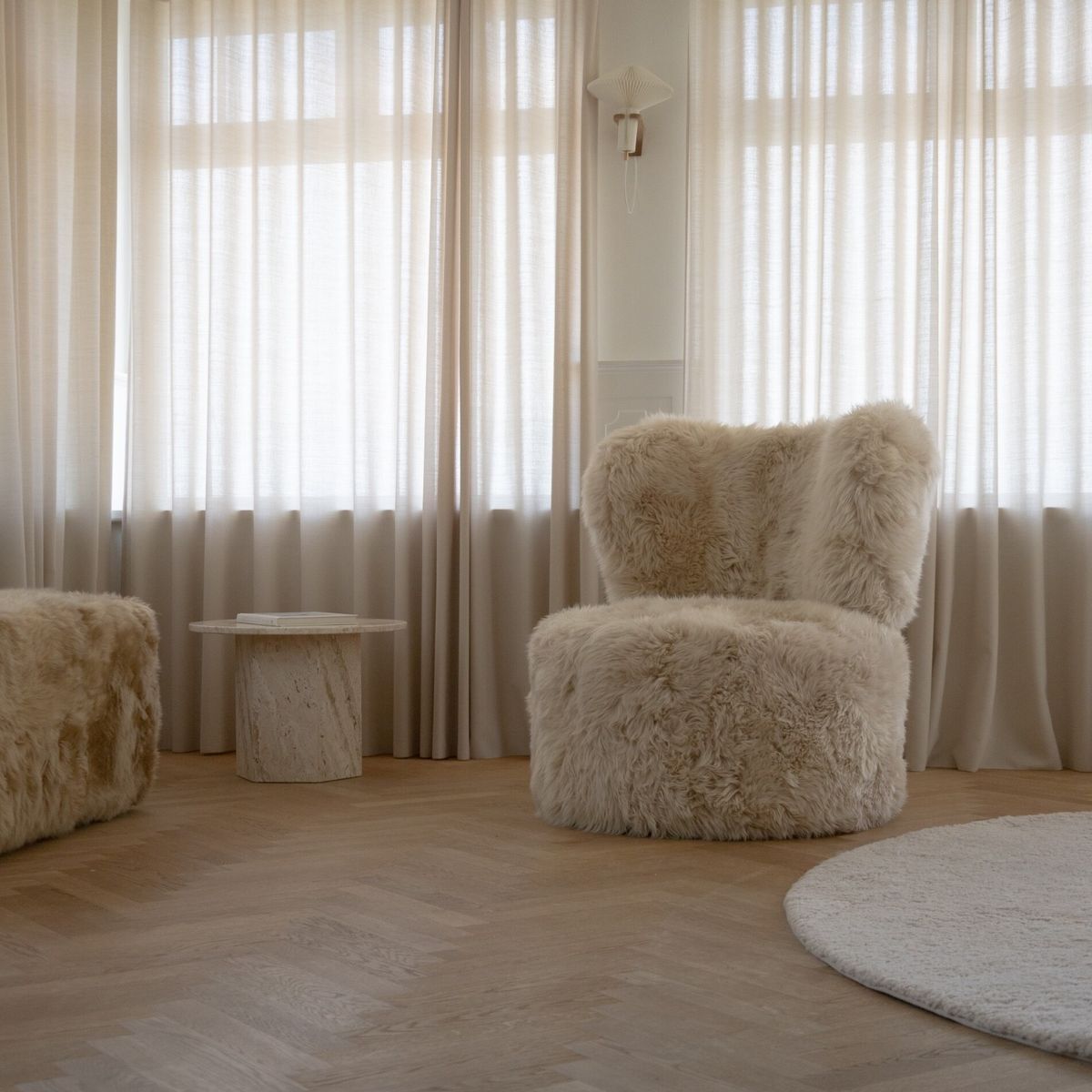 Chaise ronde Skandi Linge