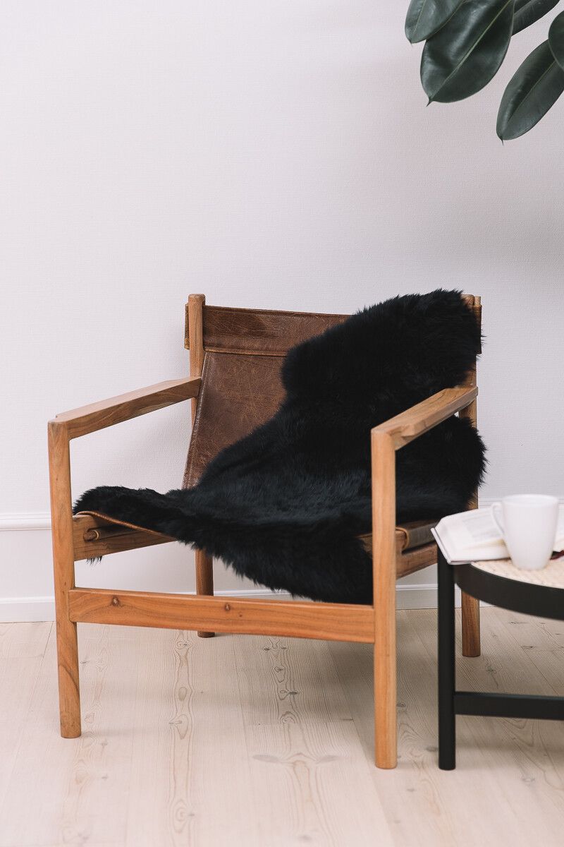 Tapis en peau de mouton mérinos | Laine longue | 90x60 cm Linge