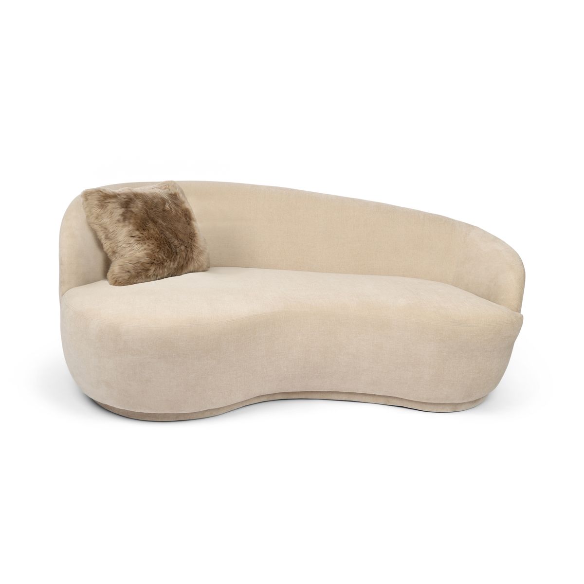 Housse de coussin de siège | Laine longue | Nouvelle-Zélande | 40x40 cm Taupe