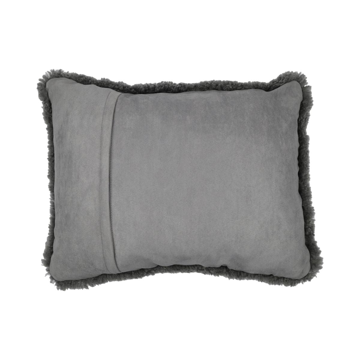 Coussin en peau de mouton | Laine courte | Nouvelle-Zélande | 35x45 cm Scandinavie Gris clair