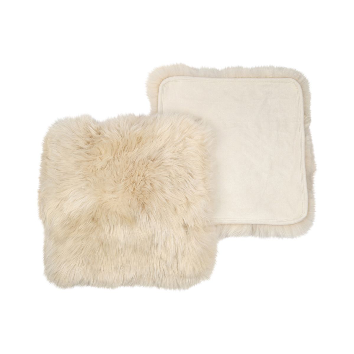 Dessus de siège avec envers | Laine longue | Nouvelle-Zélande | 40 × 40 cm Linge