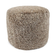 Pouf en peau de mouton bouclée | Laine courte