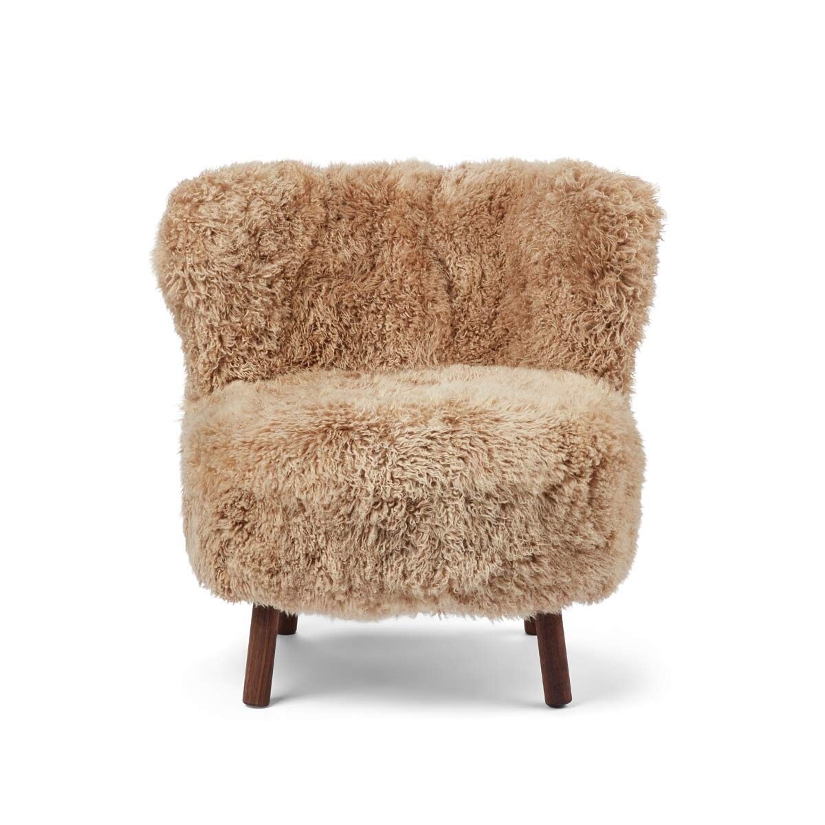 Fauteuil lounge Emil | Laine longue Miel