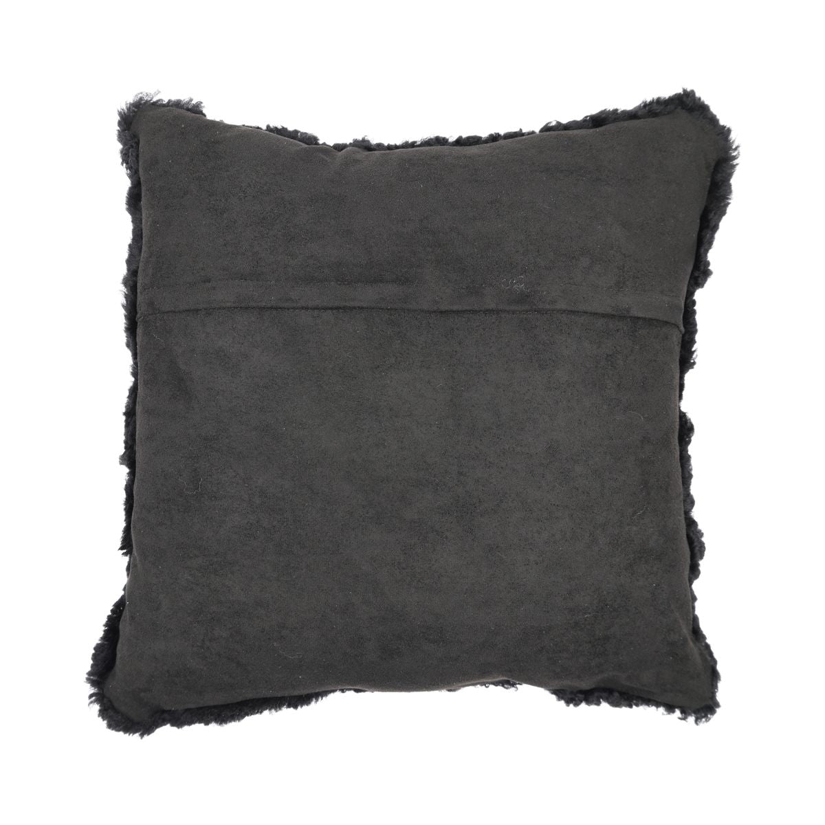 Coussin en peau de mouton | Laine courte | Nouvelle-Zélande | 40x40 cm Noir
