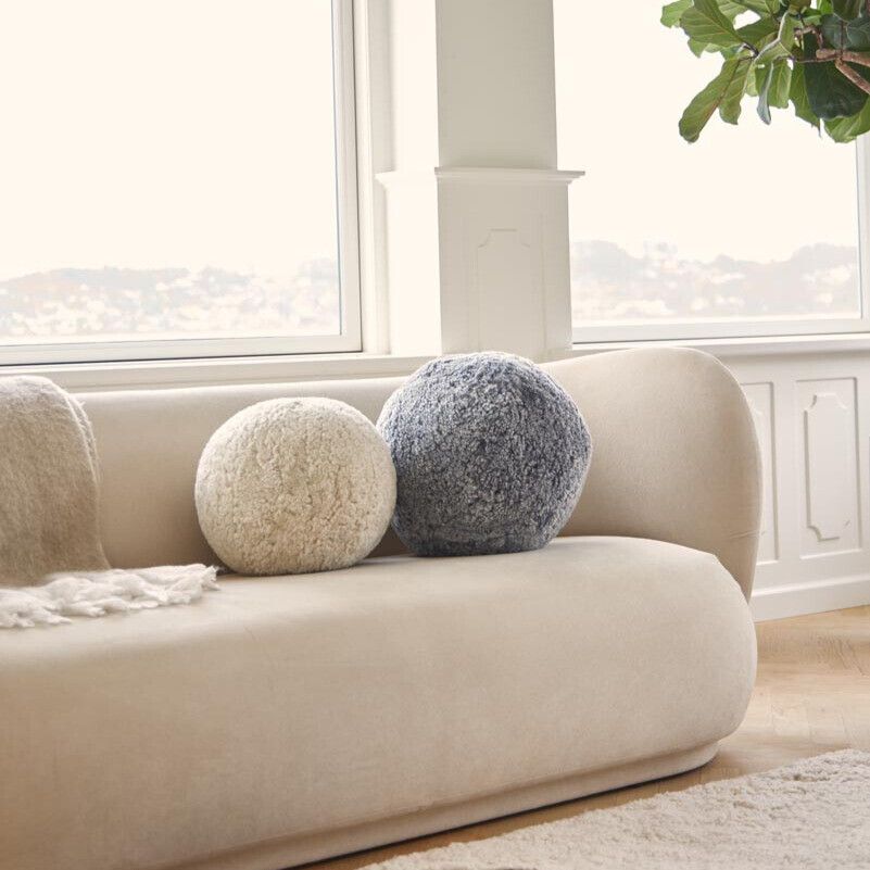 Angelite Coussin | Ø25 cm | Ø30 cm | Ø35 cm SW Curly Anthracite