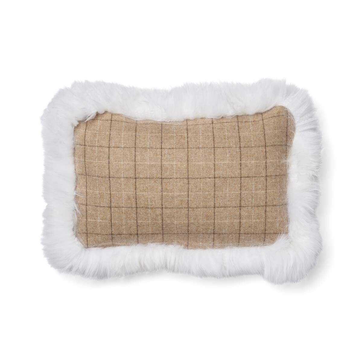Coussin en laine | double face | garniture LW | 52x52 cm | 34x52 cm Avoine-Beige/Ivoire