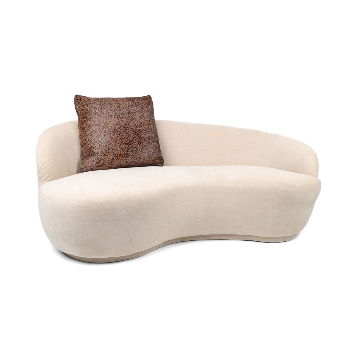 Coussin premium en peau de vache | Double face Brown/Black Leopard Print