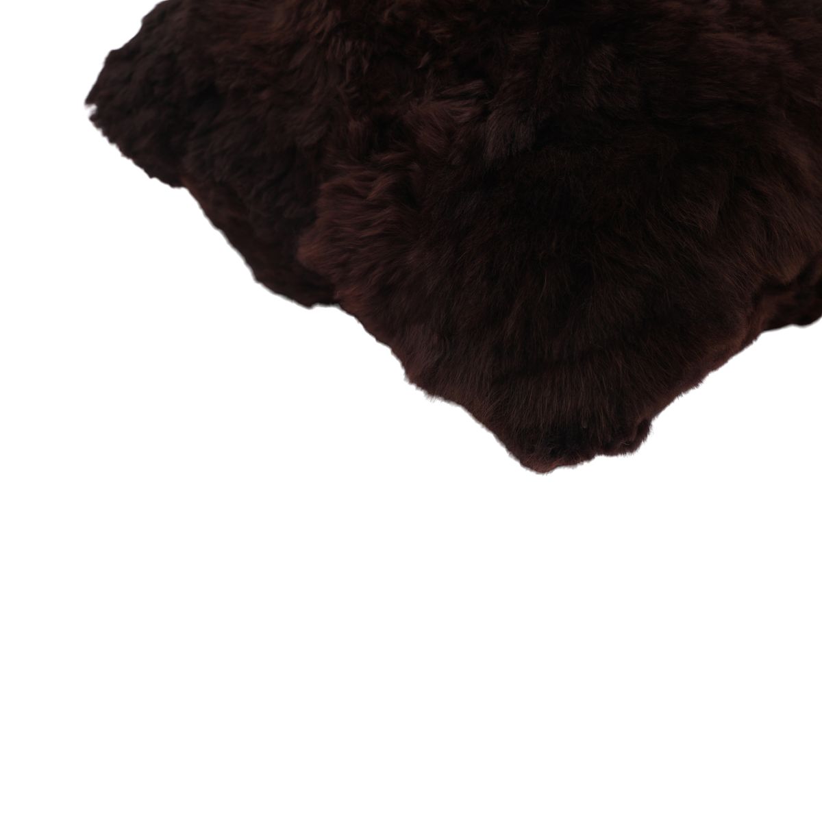  Alpaca Fur Cushion | Double sided | Short Wool Chocolate