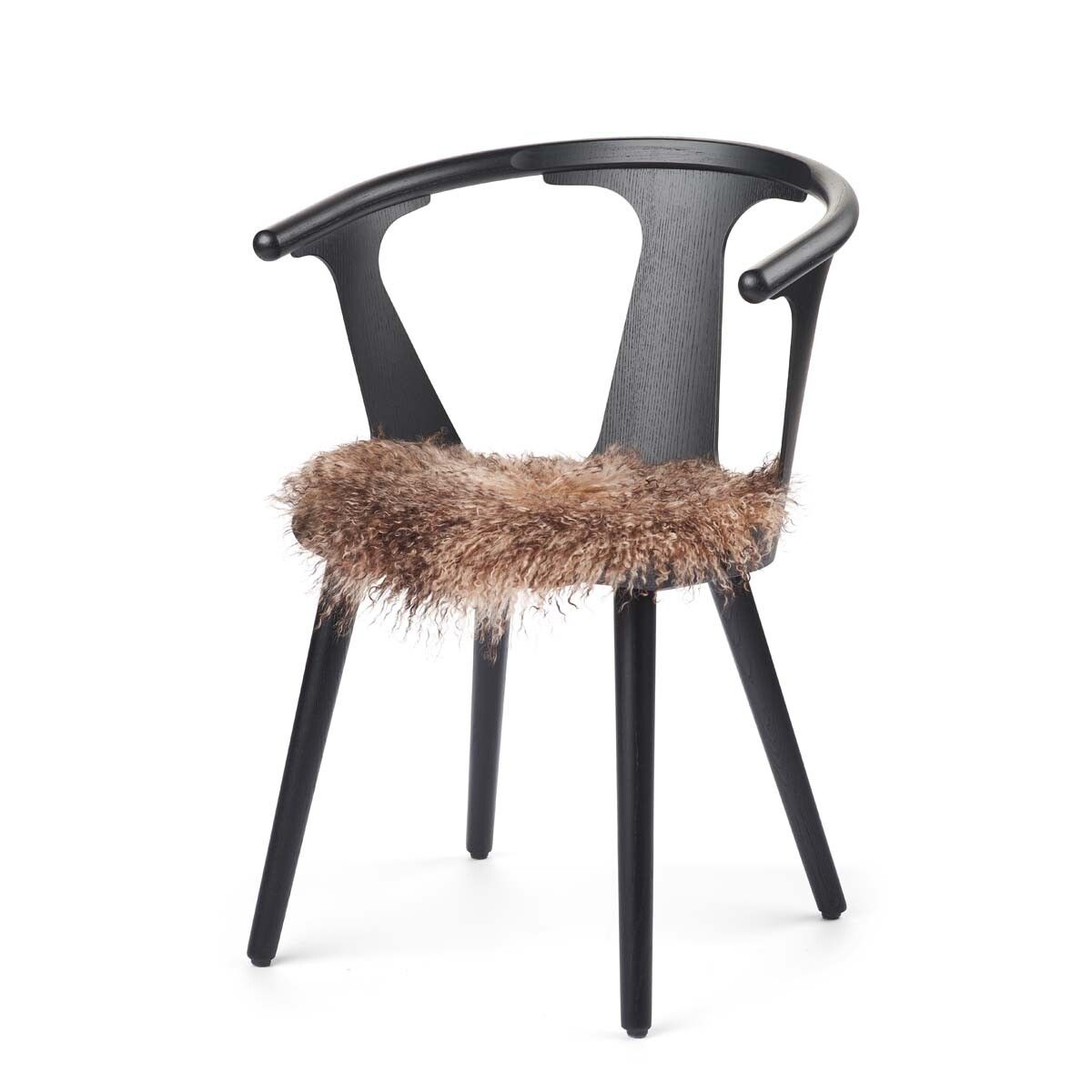 Dessus de siège en peau de mouton tibétaine | Ø38 cm