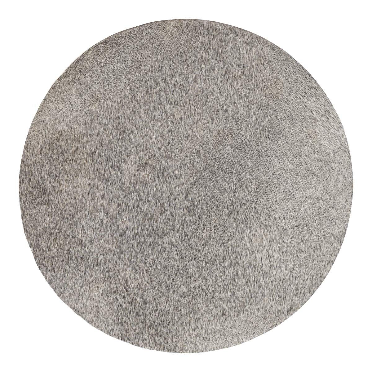 Cow Hide Seat Cover | Ø37 cm Grey