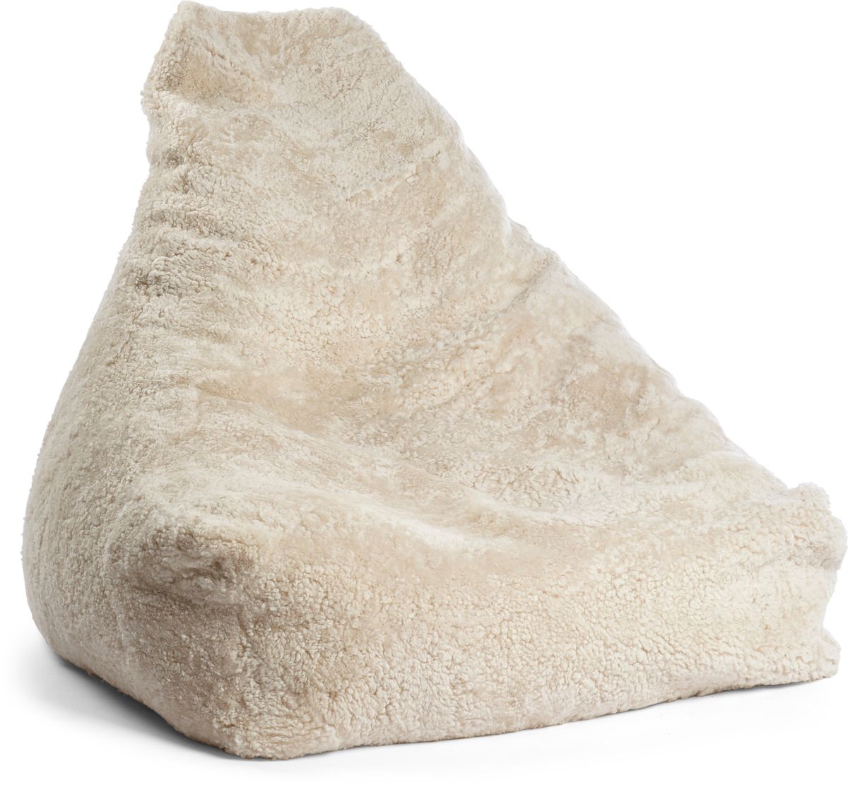 Fauteuil pouf en peau de mouton | Laine courte