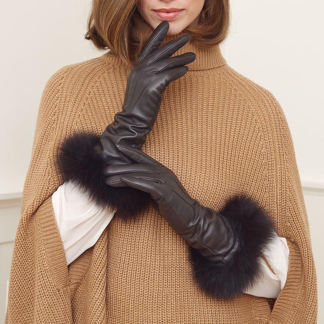 Gants longs Pixie Noir